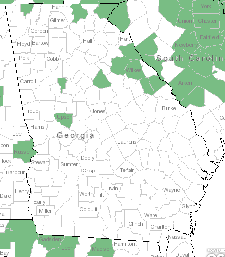 The Georgia range of Bidens frondosa